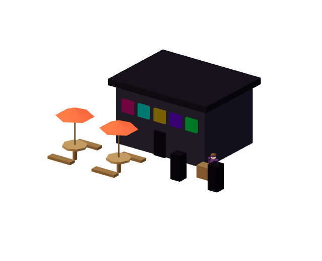 Lounge model from the game