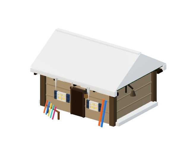 Ski school model from the game
