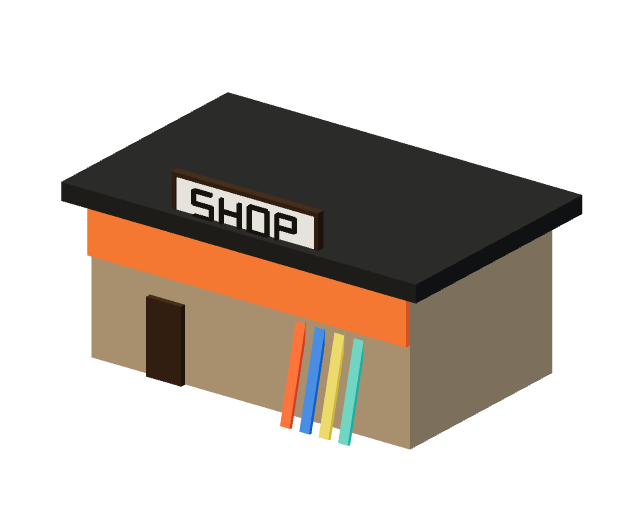 Shop model from the game