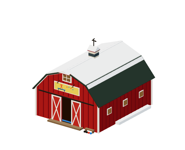 Trampoline Barn model from the game